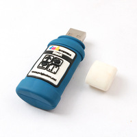 Clé USB 16 Go en forme de bouteille de soda, vin rouge, bière, flacon de médicament, baril d'huile, réservoir d'huile pour la publicité