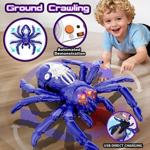 EPT New Realistic <strong>Lizard</strong> Wall Climbing Toy Rechargeable <strong>Remote</strong> <strong>Control</strong> Robot Kids Toys Wall Climbing Gecko Spiders - Product Image 4