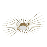 Plafonnier LED européen en forme de soleil, luminaire mural RGB à commande vocale en fer pour salon