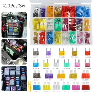 420 pièces Auto lame fusible assortiment Kit voiture camion <span class=keywords><strong>moto</strong></span> bateau <span class=keywords><strong>fusibles</strong></span> ATC ATO lames Auto camion automobile fusible - Product Image 2