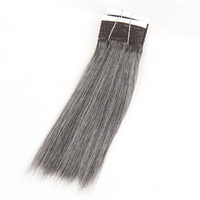 Cheveux brésiliens Remy à double trame, tissage court Yaki lisse # 44 # 34 # 51 # 280 lots de mèches grises mélangées effet piano, permanentées