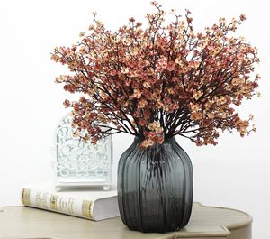 Fleurs artificielles en soie Gypsophile, lot <span class=keywords><strong>de</strong></span> 6, fausses fleurs européennes, décoration pour mariage, fête, tiges d'automne, bouquets DIY - Product Image 3