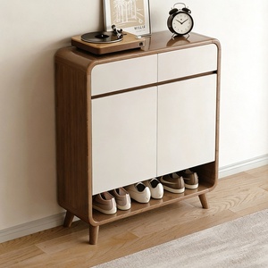 Large-capacity Solid Wood Color <strong>Shoe</strong> <strong>Cabinet</strong> for Home, Entrance <strong>Hallway</strong>, Integrated Storage <strong>Shoe</strong> Rack - Product Image 4
