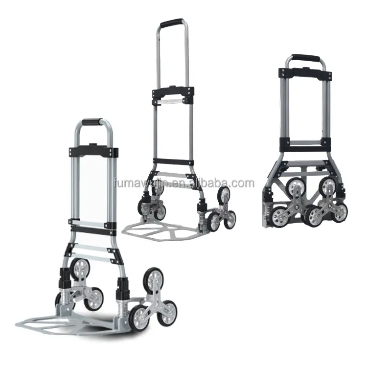 Convenient portable outdoor trolley with folding function aluminium household luggage hand cart with bags