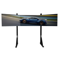 Soporte de Aleación de Aluminio para Equipos de Juego, Soporte para Simulador de Carreras con Soporte para Tres Monitores para Plataformas de Simulación de Carreras