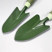 Vente flash : Ensemble de 4 outils de jardinage à manche en plastique, houe et fourche à double usage, pelle pour ameublir le sol, pelle à désherber, pelle de jardin
