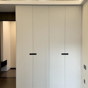 Custom-made Modern <b>Wardrobe</b> for Apartment Home Bedroom Full-height Doors Black Recessed Handles MDF Construction Large Capacity - Product Image 6