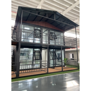 Casa Contenedor Expandible de Dos Pisos con Electricidad y Plomerí<span class=keywords><strong>a</strong></span>, Diseño Moderno <span class=keywords><strong>para</strong></span> Gimnasio/Tienda/Restaurante - Product Image 1