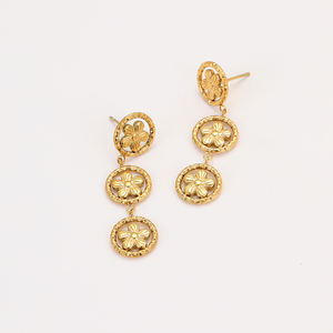 ต่างหูพู่ห้อยทำจากสเตนเลสสตีลสำหรับผู้หญิงต่างหูทอง18K สำหรับฤดูร้อนใหม่2025 - Product Image 6