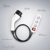 Pistolet de décharge pour véhicule électrique V2L avec multiprise pour alimentation extérieure de voiture