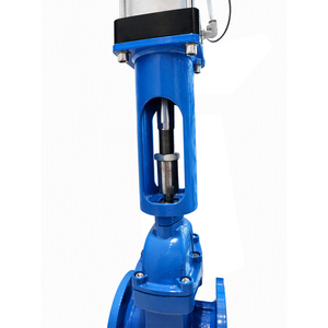 Détourneur pneumatique à trois voies QT450 en fonte ductile à bride DN300, commande par solénoïde pour pipeline de transport de poudre - Product Image 5