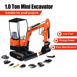 <span class=keywords><strong>Mini</strong></span>-excavatrice efficace de 1 tonne, largeur réduite, pour l'aménagement paysager des jardins, la rénovation intérieure, la construction de fondations - Product Image 1
