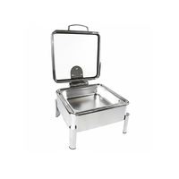 Chauffe-Plat Carré Professionnel en Acier Inoxydable pour Buffet, Idéal Hôtels, Restaurants et Cantines