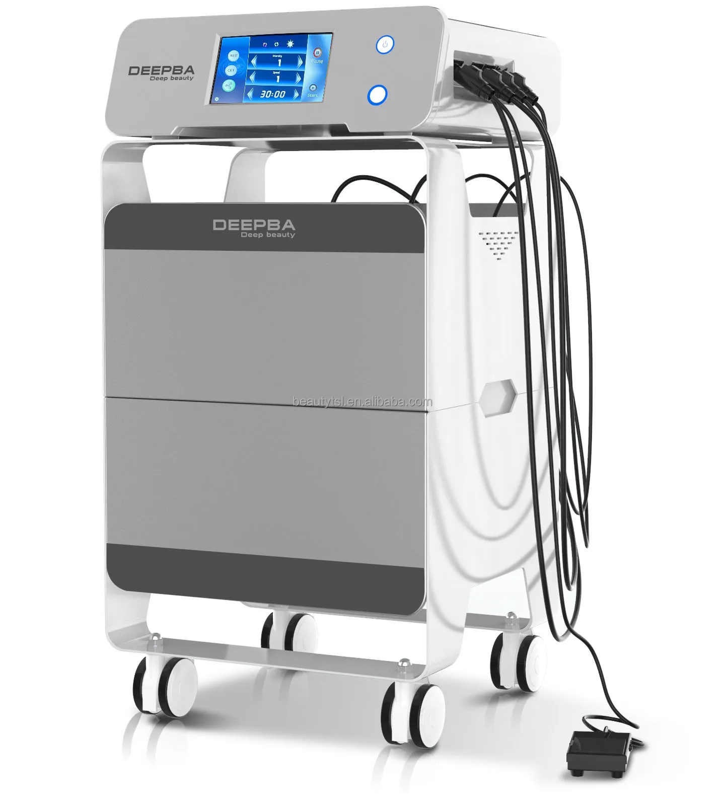 Professional 448khz+20khz Double Wave Deepba Fat Burning Indiba RET CAT therapy With 3 Pole RF Handle deepba