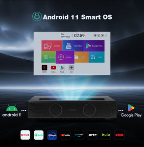 Projecteur laser DLP à ultra courte focale pour cinéma maison D068-X1-2 |   1080P Prêt pour la 4K |   Cinéma portable intelligent 3D prêt pour Android 11, version américaine - Product Image 4