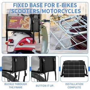Bolsa de Reparto de Comida Aislada, Impermeable, Universal, para Bicicletas Eléctricas, Scooters, Motocicletas, con Impresión Digital - Product Image 2