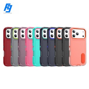 Usine en gros Triple-preuve Double Anti-chute Armure étui de téléphone portable avec support stable pour iPhone 11-17/Samsung/Google/<span class=keywords><strong>MOT</strong></span> G - Product Image 1