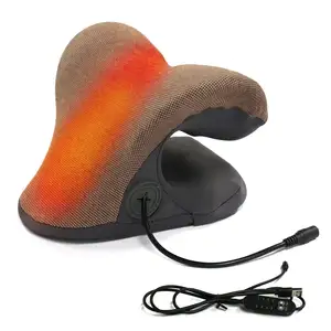 Cow Horn Neck Pillow Relaxer Cervical Traction Heating Device for Pain Relief Cervical Spine Alignment Chiropractic Pillow