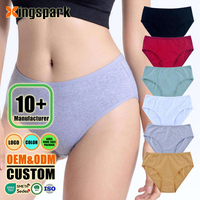 Culottes personnalisées respirantes de couleur unie pour femmes, sous-vêtements grande taille, culottes douces en coton personnalisées pour femmes