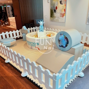 Blue Indoor <strong>Foam</strong> Softplay Playground Equipment Wooden Kids Mobile Rental Soft Play Area for Home