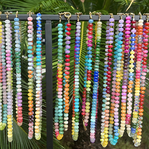 Vente en gros vacances d'été à la plage best-seller collier de perles arc-en-ciel en acier inoxydable bijoux faits main à la mode pour femmes - Product Image 1