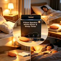 Haut-parleur sans fil sous oreiller, haut-parleur portable à conduction osseuse, audio privé sans déranger pour la chambre à coucher et le sommeil