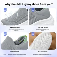 Chaussures de sport pour hommes, nouvelle collection, tige en maille hautement élastique, semelle extérieure en polyuréthane, style chaussette, décontractées, respirantes, légères, faciles à enfiler