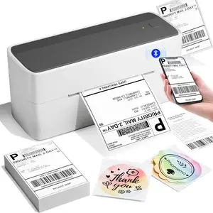 Impresora térmica de etiquetas de envío Phomemo PM241 BT inalámbrica 4x6 utilizada para A mazon, Ebay, Shopify, USPS, FedEx