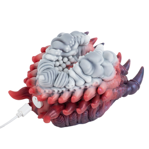 Open-Ended Vibrating Male <b>Masturbator</b> No Channel Monster Pocket Pussy ClamShell shaped Penis Stroker 3D Textured stimulation Toy - Product Image 5