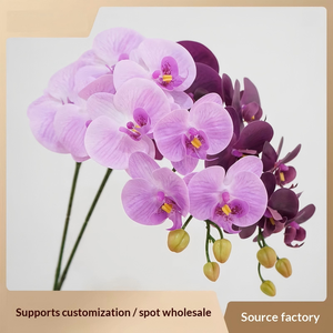 Fleurs artificielles de haute qualité, orchidées Phalaenopsis au toucher réaliste, décoration de la maison, décoration de la salle, arrangements floraux - Product Image 2