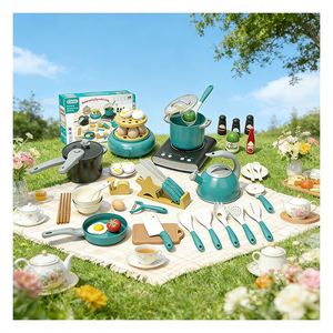 Mini <b>Kitchen</b> Toy Set Kids Chef Counter <b>Sink</b> Storage Cupboard Cooking Practice Imagination Skill Training Parent Child Fun - Product Image 4