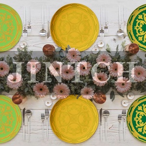 Vajilla de Porcelana China al por Mayor, Juegos de Platos de Cerámica para <span class=keywords><strong>Cena</strong></span>, Vajilla de Lujo con Borde Dorado - Product Image 3