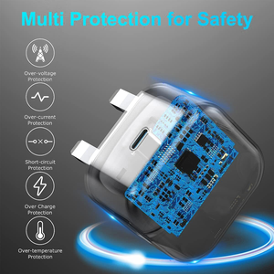 Cargador de teléfono móvil 20WPD UK <span class=keywords><strong>carga</strong></span> rápida de pared con cable USB C para Galaxy S23/S22/S21/S21fe/S20/S20fe/A04S/A14/A13/<span class=keywords><strong>A33</strong></span> - Product Image 5