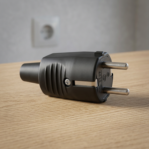 Spina Aerea TT in Gomma Nera 16A 230V con Confezione Retrattile (Simon CL507415) - Product Image 3