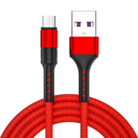 Câble Micro USB en Nylon Tressé de Haute Qualité 1M 2M 3M pour Recharge Rapide 4A Téléphone Portable, Montre Connectée, Imprimante, Batterie Externe