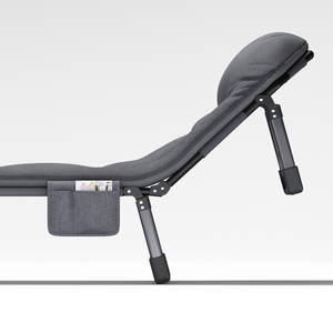 Sofá <span class=keywords><strong>Cama</strong></span> Plegable Reclinable Multifuncional de <span class=keywords><strong>Diseño</strong></span> Moderno, <span class=keywords><strong>Cama</strong></span> Individual de Playa con Cojín para Uso en Exteriores, Estructura de Metal - Product Image 4