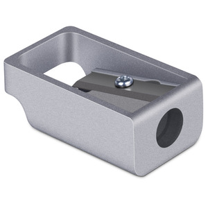 Deli Metal Mini Pencil Sharpener Zinc Alloy Manual Geometric Design 36x28.5x14.5mm Single Pack - Product Image 3