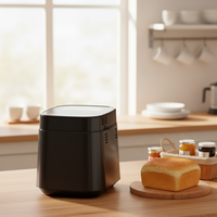 Máquina para Hacer Pan Eléctrica Automática, Programas para Pan Sin Gluten y Integral, 3 Controles de Crosta, Estilo Japonés/Coreano, Ecológica, Temporizador de 15 Horas, Función Mantener Caliente