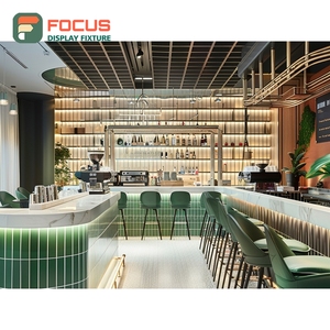 Vitrine à café de luxe avec façade en verre trempé, espace de présentation pour sachets de café, vitrine de magasin pour café - Product Image 4