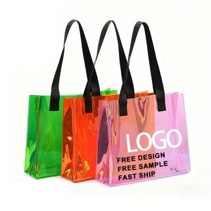 Custom Logo Large Clear <b>Tote</b> <b>Bag</b>-Versatile Waterproof Stain Resistant Transparent Shoulder <b>Tote</b> <b>Bag</b> <b>Work</b> Shoulder <b>Tote</b> <b>Bag</b> - Product Image 1