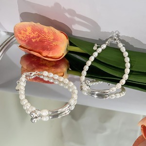 Yinruitai S925 Pulsera de plata de ley con perlas naturales, diseño de cuerda simple, joyería elegante para mujer, uso diario - Product Image 4