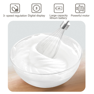 Batidor de mano inalámbrico portátil para cocina, mezclador de alimentos super inalámbrico recargable por usb - Product Image 2
