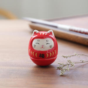 Poupées de style japonais Lande Daruma, <span class=keywords><strong>Maneki</strong></span> <span class=keywords><strong>Neko</strong></span>, ameublement de maison décoratif en céramique - Product Image 4