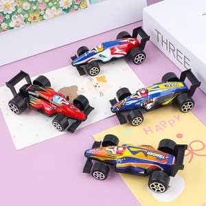 รถแข่งการ์ตูนไอรอนเชลล์ F1 ของเล่นเด็ก รถดึงถอยหลัง ของขวัญสำหรับเด็กอนุบาล รถขับเคลื่อนสี่ล้อแบบดึงถอยหลัง - Product Image 4