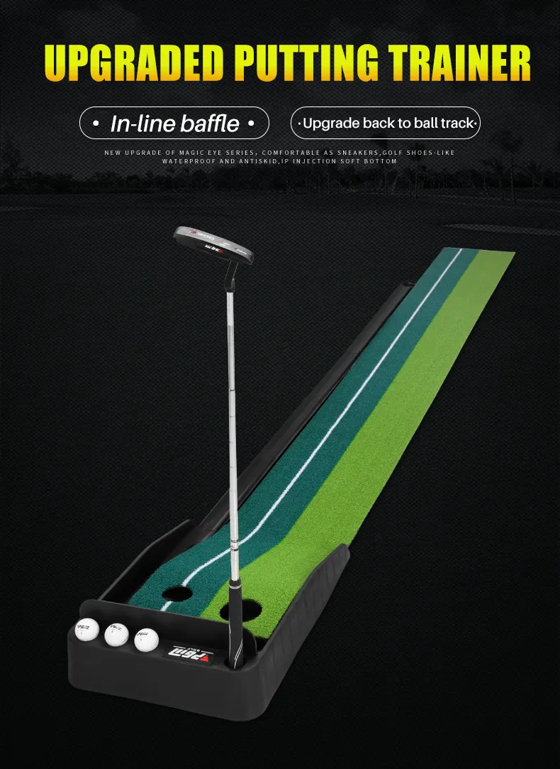 PGM TL004 Golf putting mat/mini golf course/golf Putting trainer-3M with automatic ball return