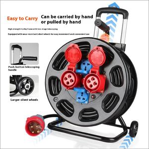 Enrouleur de câble 380V Triphasé Cinq fils 4 fils 5 conducteurs 16/32A Câbles d'alimentation pour chantier de construction Aviation Cordons d'extension - Product Image 2