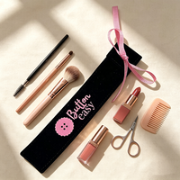 Sac cosmétique en daim personnalisé avec logo, portable, pour stylo à sourcils, pinceaux de maquillage, et support d'emballage de bijoux – Vente en gros