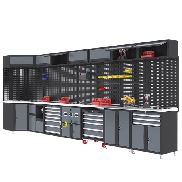 Factory Steel Garage Storage Cabinets System Mechanic Tools Box Set Workstation Workbench Tool Cabinet for Garage Furniture