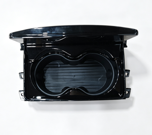 Haomi OEM ODM Portavasos Doble Oculto Abatible ABS para Consola Central 169x122x89mm con Tapa Brillante y Asa Plateada, Montaje Empotrado para Furgoneta, RV, Autobús, 1 Año de Garantía - Product Image 5