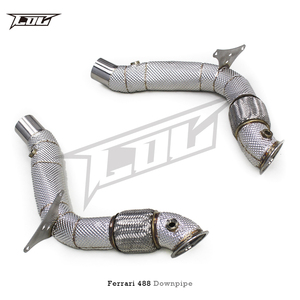 Tubo de <span class=keywords><strong>Escape</strong></span> Directo para Motor BSK Turbo para Ferrari 488 3.9T V8 2015-2019, Sistema de <span class=keywords><strong>Escape</strong></span> de Flujo <span class=keywords><strong>Libre</strong></span> con Protector de Calor SUS304 - Product Image 6